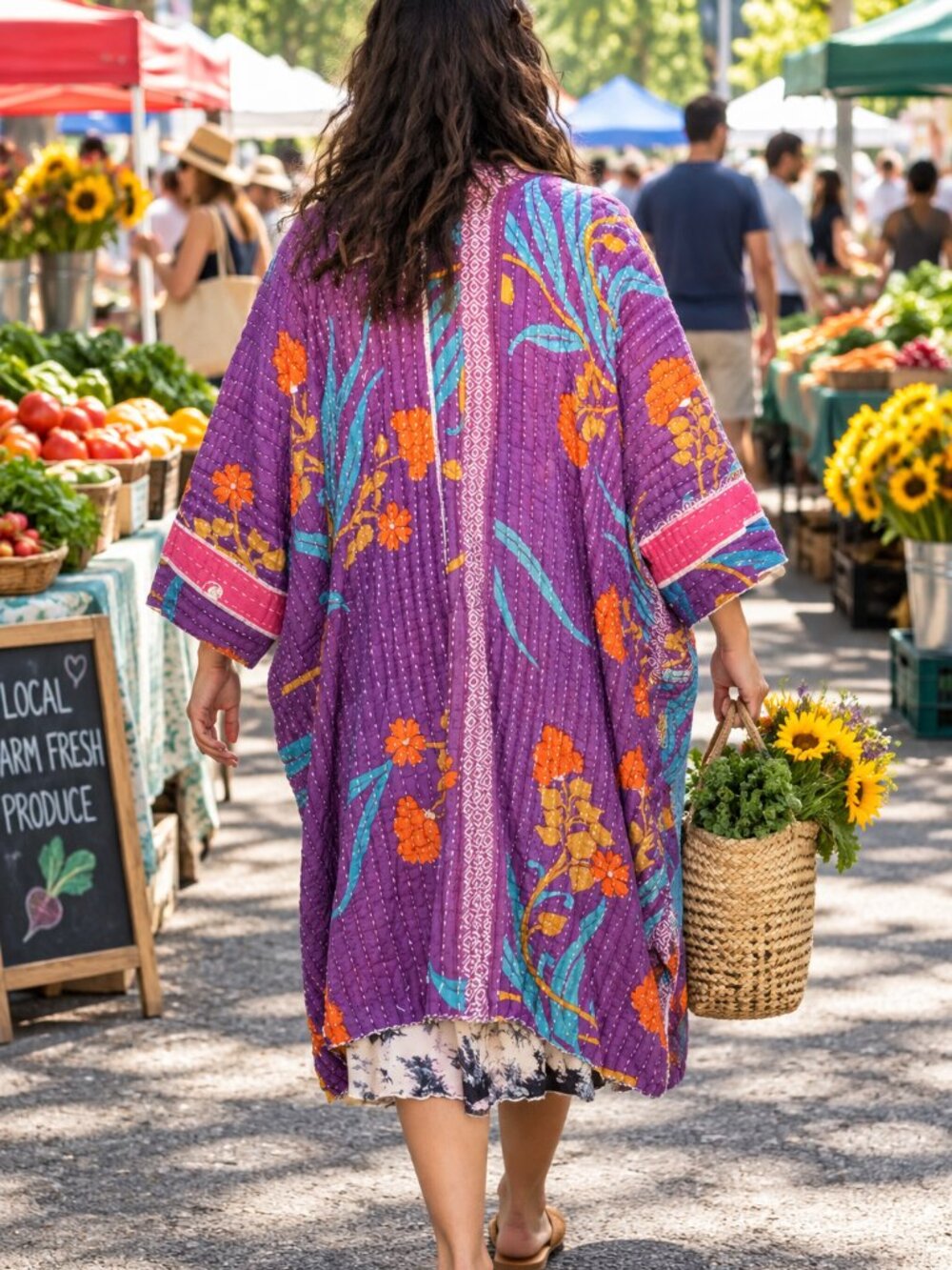 Reversible Kimono Robe - Picture 4 of 6